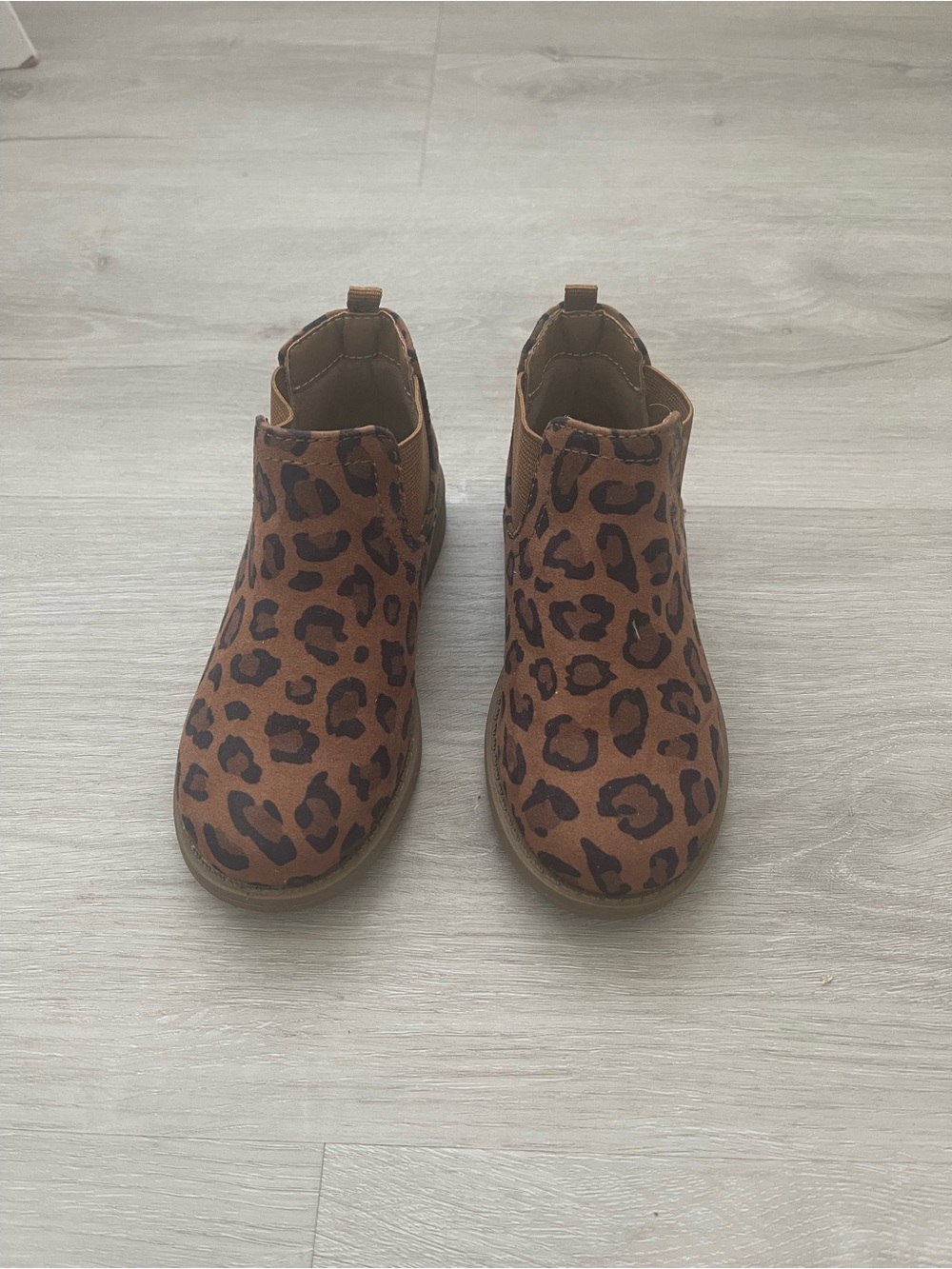 GAP Kids Leopard Chelsea Boots - Brown & Black